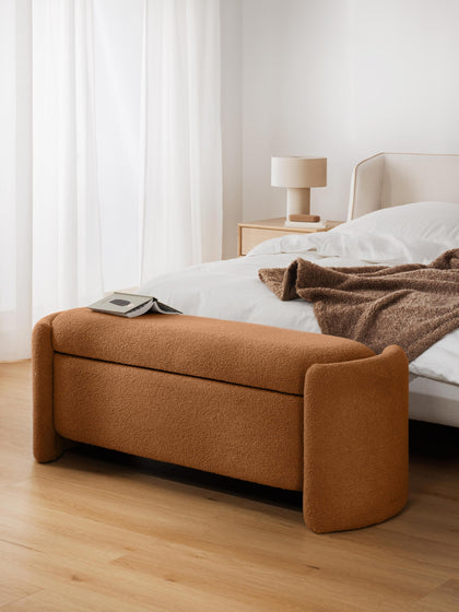 Westwing Banco De Borreguillo Con Espacio De Almacenamiento Benji