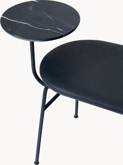 Westwing Banco De Cuero Afterroom Tablero De Mármol