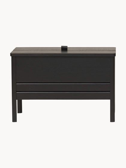 Westwing Banco De Madera De Roble Con Espacio De Almacenaje A Line