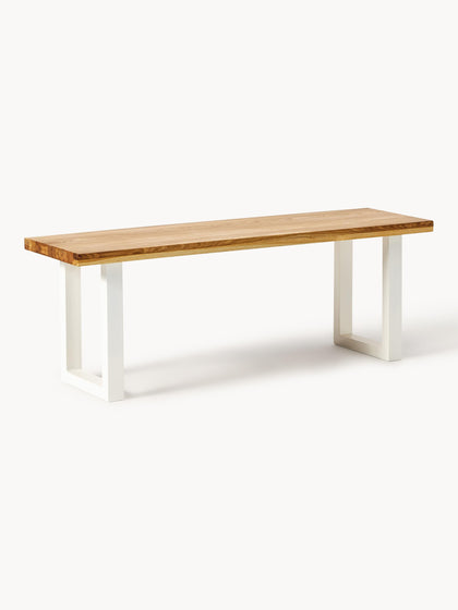 Westwing Banco de madera de roble Oliver tamaños diferentes