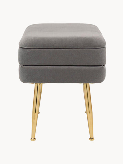 Westwing Banco De Terciopelo Con Espacio De Almacenamiento Pavlina