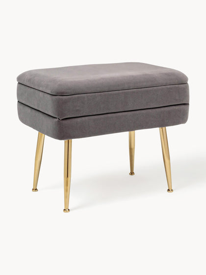 Westwing Banco De Terciopelo Con Espacio De Almacenamiento Pavlina