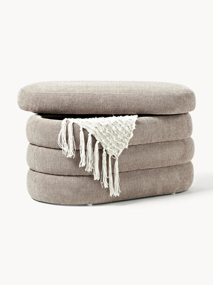 Westwing Banco Pequeño Tapizado Con Espacio De Almacenamiento Alto