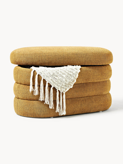 Westwing Banco Pequeño Tapizado Con Espacio De Almacenamiento Alto