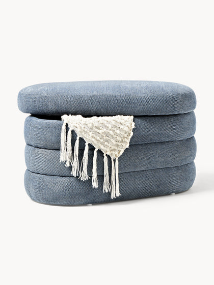 Westwing Banco Pequeño Tapizado Con Espacio De Almacenamiento Alto