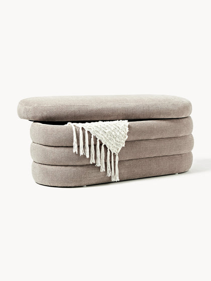 Westwing Banco Tapizado Con Espacio De Almacenamiento Alto