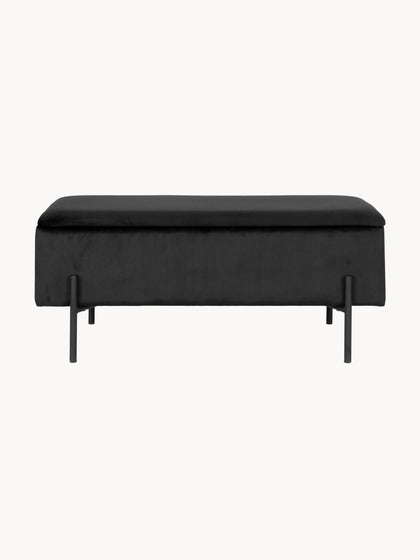 Westwing Banco Tapizado En Terciopelo Con Espacio De Almacenamiento Woldorf