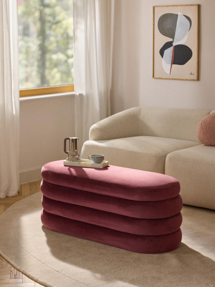 Westwing Banco Tapizado En Terciopelo Con Espacio De Almacenaje Alto