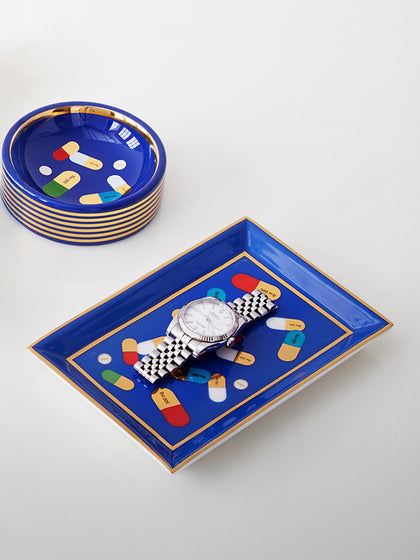 Westwing Bandeja Decorativa Con Detalle De Oro Full Dose