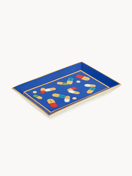 Westwing Bandeja decorativa con detalle de oro Full Dose