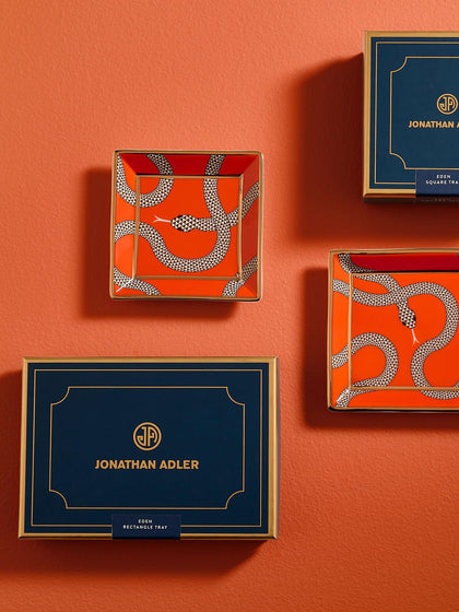 Westwing Bandeja Decorativa De Porcelana Con Oro Eden