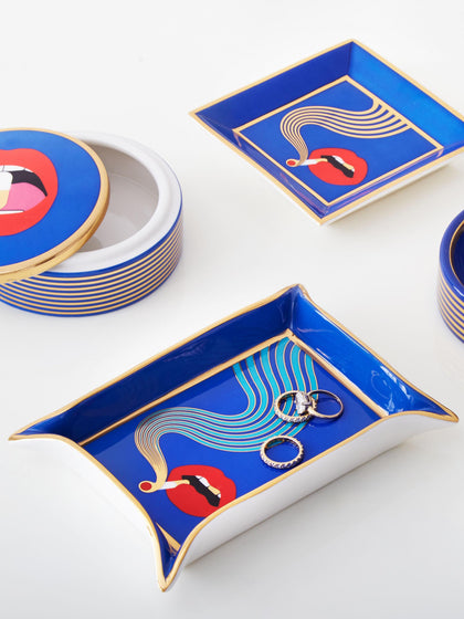 Westwing Bandeja Decorativa De Porcelana Con Oro Full Dose
