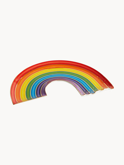 Westwing Bandeja Decorativa De Porcelana Con Oro Rainbow