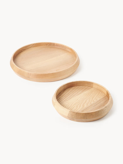 Westwing Bandejas decorativas de madera de fresno Copenhagen 2 uds
