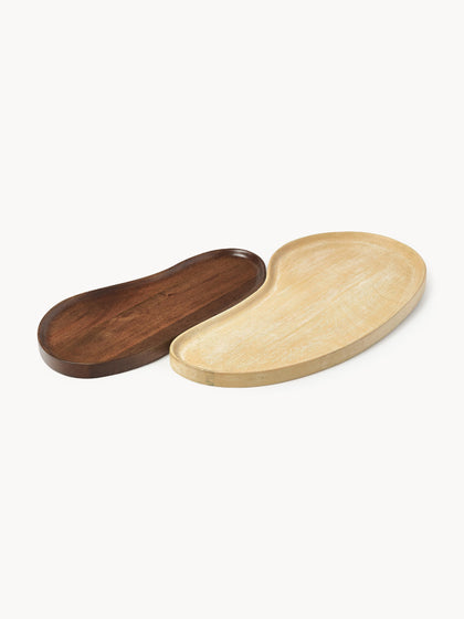 Westwing Bandejas Decorativas De Madera De Mango Oda 2 Uds
