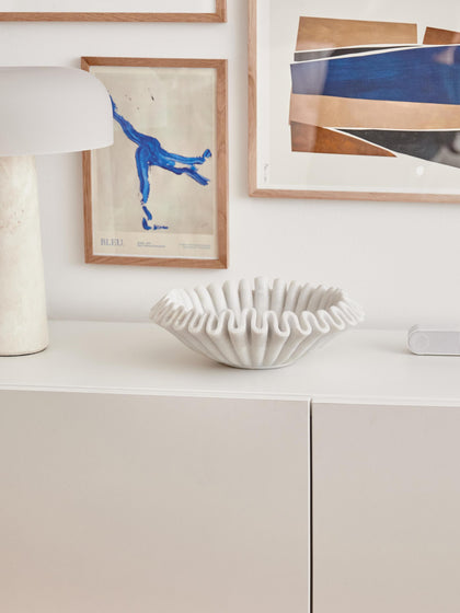 Westwing Bol Decorativo Artesanal De Mármol Santorini Ø 31 Cm