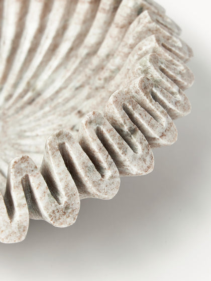 Westwing Bol Decorativo Artesanal De Mármol Santorini Ø 31 Cm