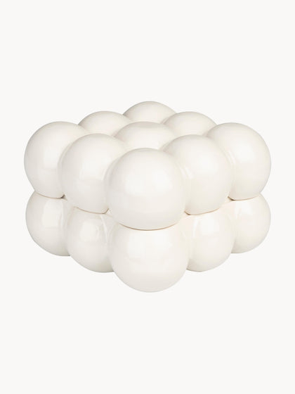 Westwing Caja de almacenamiento de porcelana Bubble 15 cm