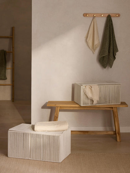 Westwing Cajas De Almacenamiento Artesanales De Cuerda Gabe 2 Uds