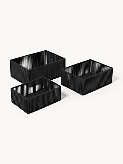 Westwing Cajas de almacenamiento artesanales de cuerda Gabe 3 uds