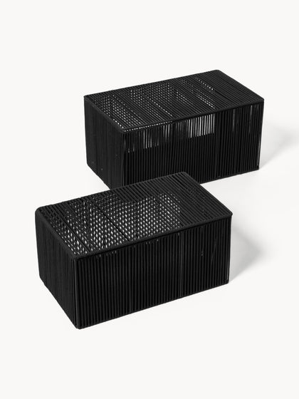 Westwing Cajas de almacenamiento artesanales de cuerda Gabe 2 uds