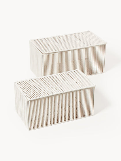 Westwing Cajas de almacenamiento artesanales de cuerda Gabe 2 uds