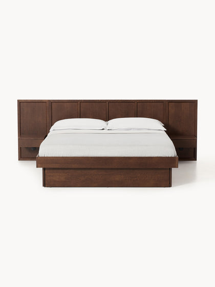 Westwing Cama Con Mesitas De Noche Y Cabecero De Madera Nanto