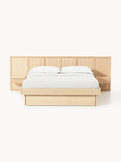 Westwing Cama Con Mesitas De Noche Y Cabecero De Madera Nanto