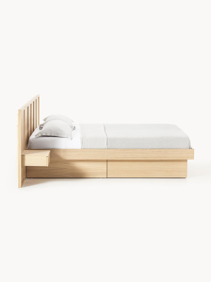 Westwing Cama Con Mesitas De Noche Y Cabecero De Madera Nanto