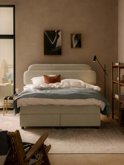 Westwing Cama Continental Con Espacio De Almacenamiento Enrica