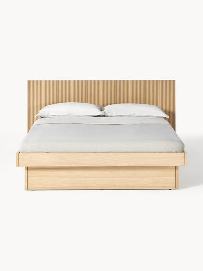 Westwing Cama De Madera Sato Con Espacio De Almacenamiento Y Cabecero