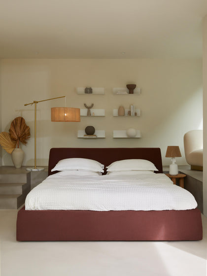 Westwing Cama Tapizada Con Espacio De Almacenamiento Cloud