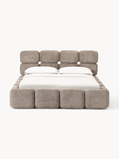 Westwing Cama Tapizada De Boreguillo Bouclé Con Espacio De Almacenamiento Tayla