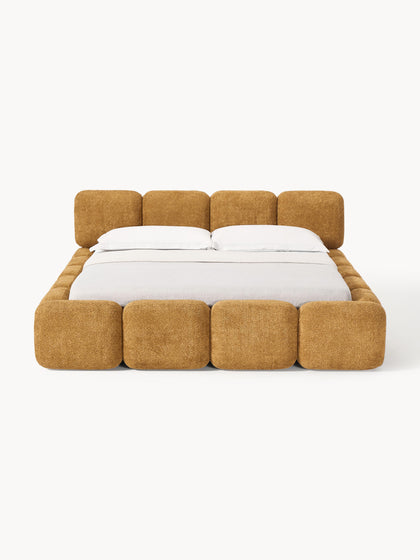 Westwing Cama Tapizada De Boreguillo Bouclé Con Espacio De Almacenamiento Tayla