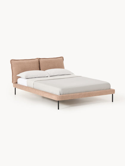 Westwing Cama tapizada de borreguillo bouclé Amelia