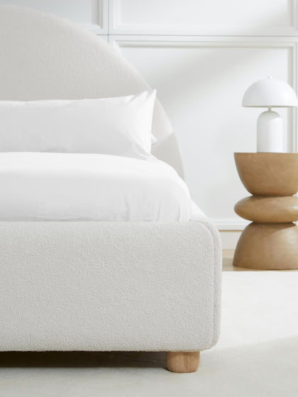 Westwing Cama Tapizada En Borreguillo Ebba Con Espacio De Almacenamiento