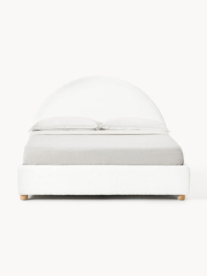 Westwing Cama Tapizada En Borreguillo Ebba Con Espacio De Almacenamiento