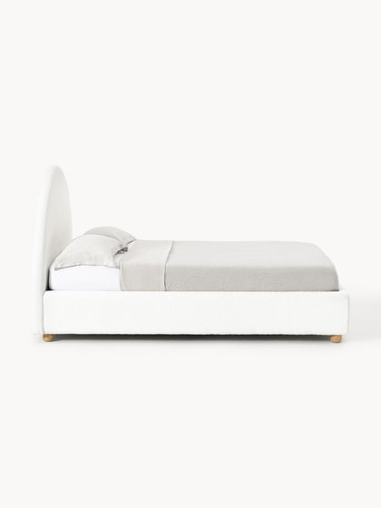 Westwing Cama Tapizada En Borreguillo Ebba Con Espacio De Almacenamiento