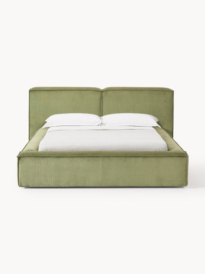 Westwing Cama Tapizada En Pana Lennon Con Espacio De Almacenamiento