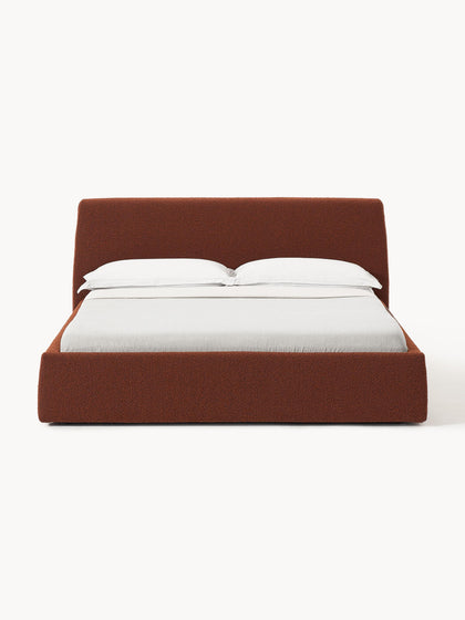 Westwing Cama Tapizada En Tejido Bouclé Con Espacio De Almacenaje Cloud