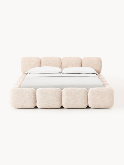 Westwing Cama Tapizada En Tejido Bouclé Con Espacio De Almacenamiento Tayla