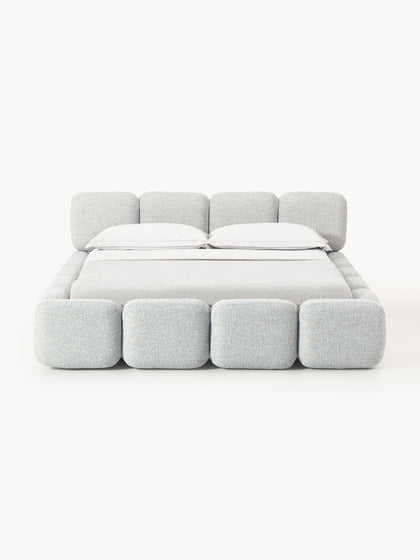 Westwing Cama Tapizada En Tejido Bouclé Con Espacio De Almacenamiento Tayla