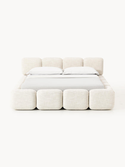 Westwing Cama Tapizada En Tejido Bouclé Con Espacio De Almacenamiento Tayla