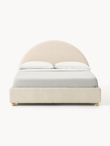 Westwing Cama Tapizada En Tejido Bouclé Ebba Con Espacio De Almacenamiento