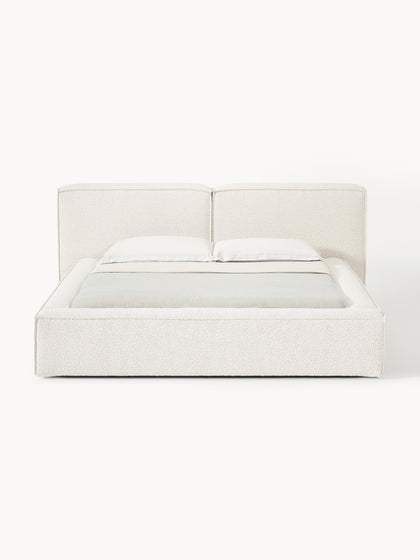 Westwing Cama Tapizada En Tejido Bouclé Lennon Con Espacio De Almacenamiento