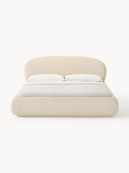 Westwing Cama Tapizada Redondeada En Tejido Bouclé Alba