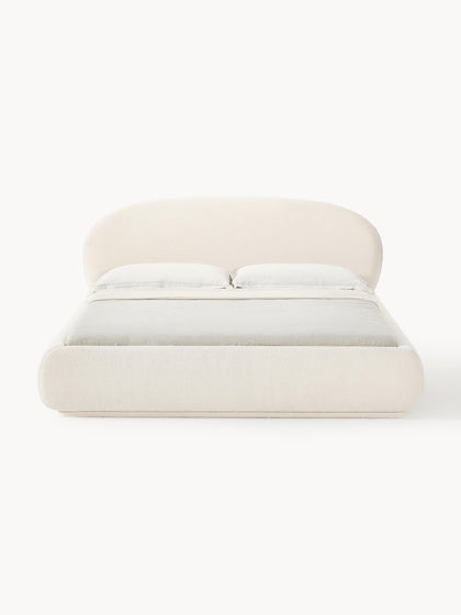 Westwing Cama Tapizada Redondeada En Tejido Bouclé Alba