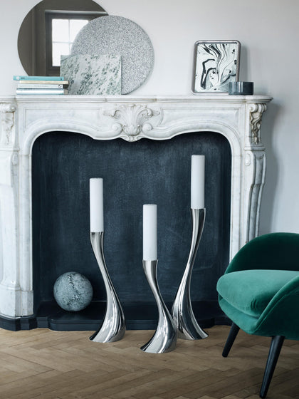 Westwing Candelabro De Acero Inoxidable Con Forma Orgánica Cobra 60 cm