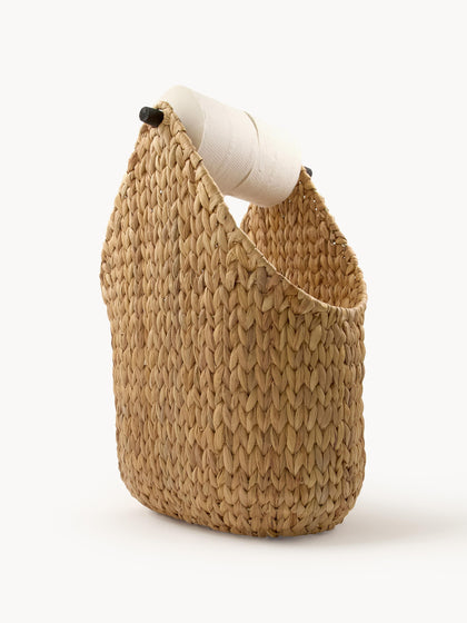Westwing Cesta con portarrollos de baño artesanal Pape
