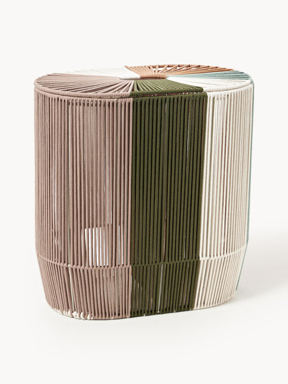 Westwing Cesta de ropa doble artesanal de cuerda Gabe